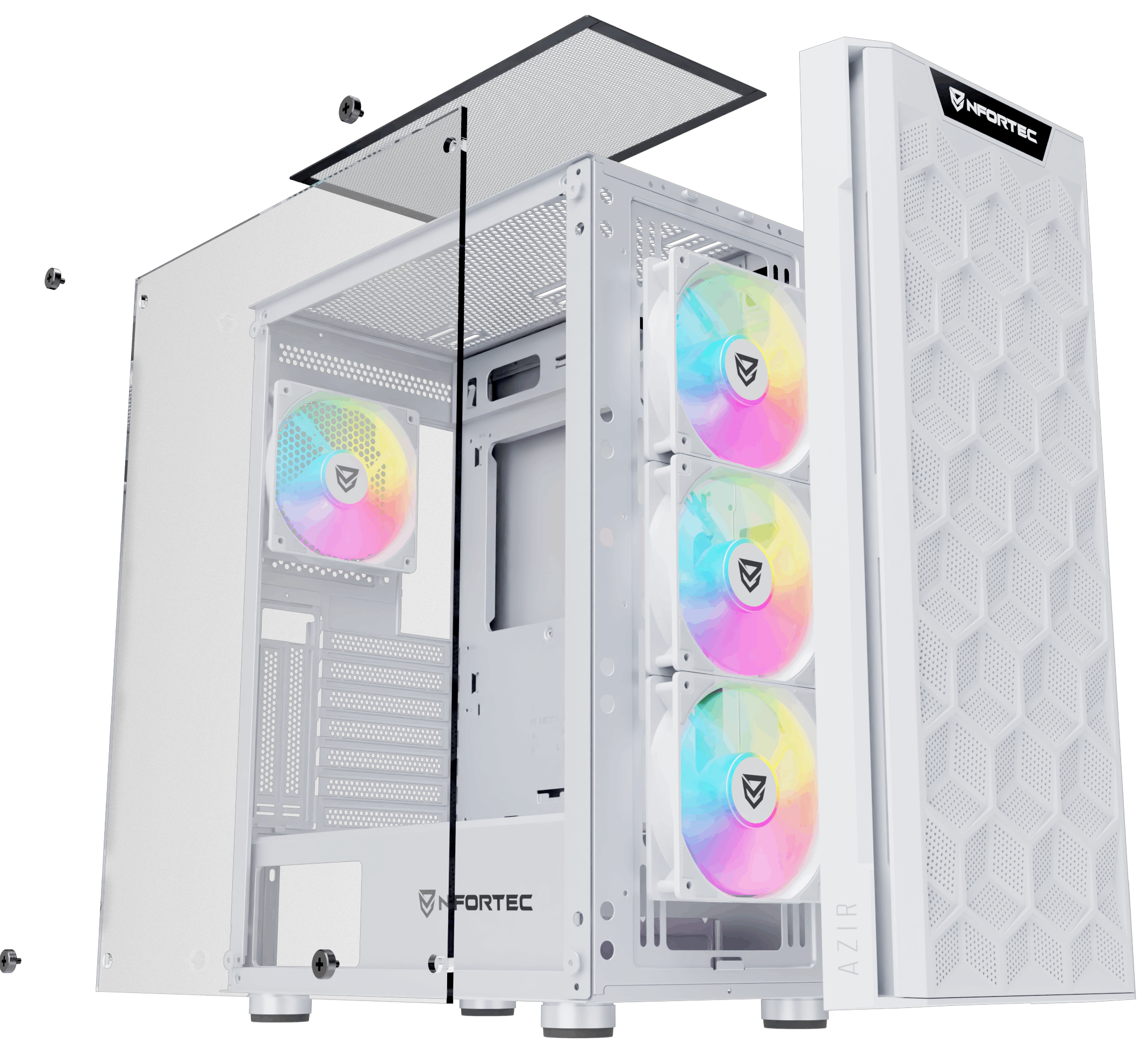 Nfortec Azir White Torre Gaming - Reacondicionado