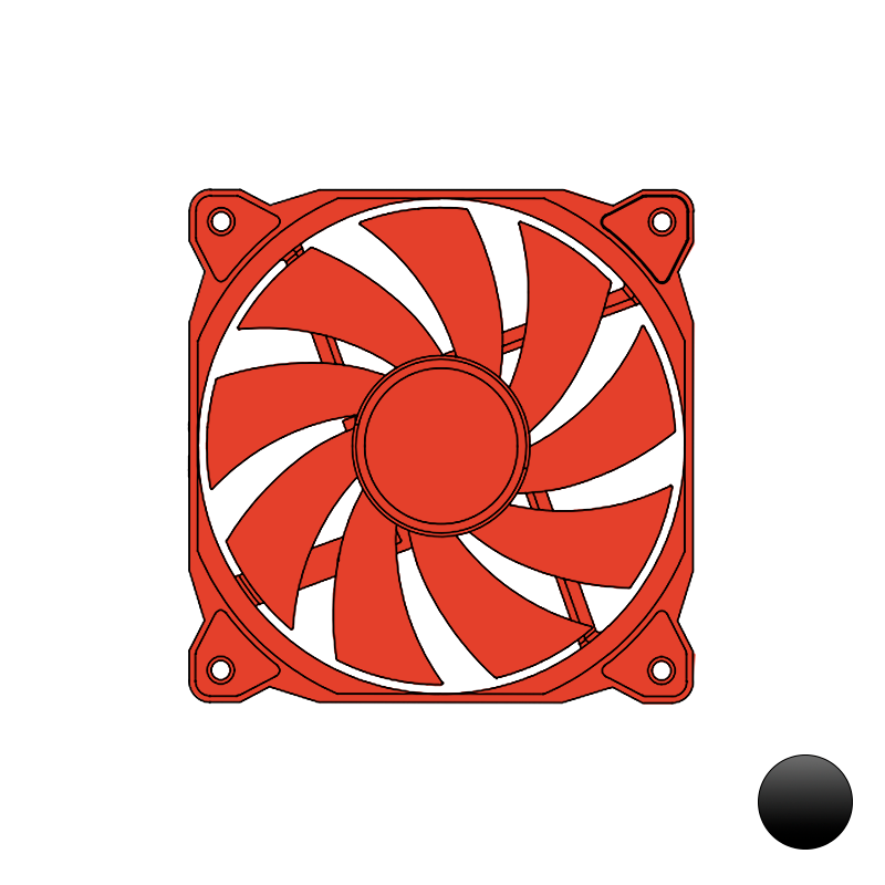 Repuesto - Ventilador cable fijo PWM + ARGB Sculptor X Black