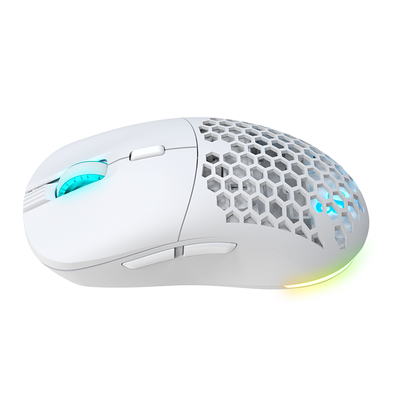 Newskill Arakne Elite Ivory Ratón RGB Profesional Gaming Wireless 16.000 DPI con Diseño Ambidiestro - Reacondicionado