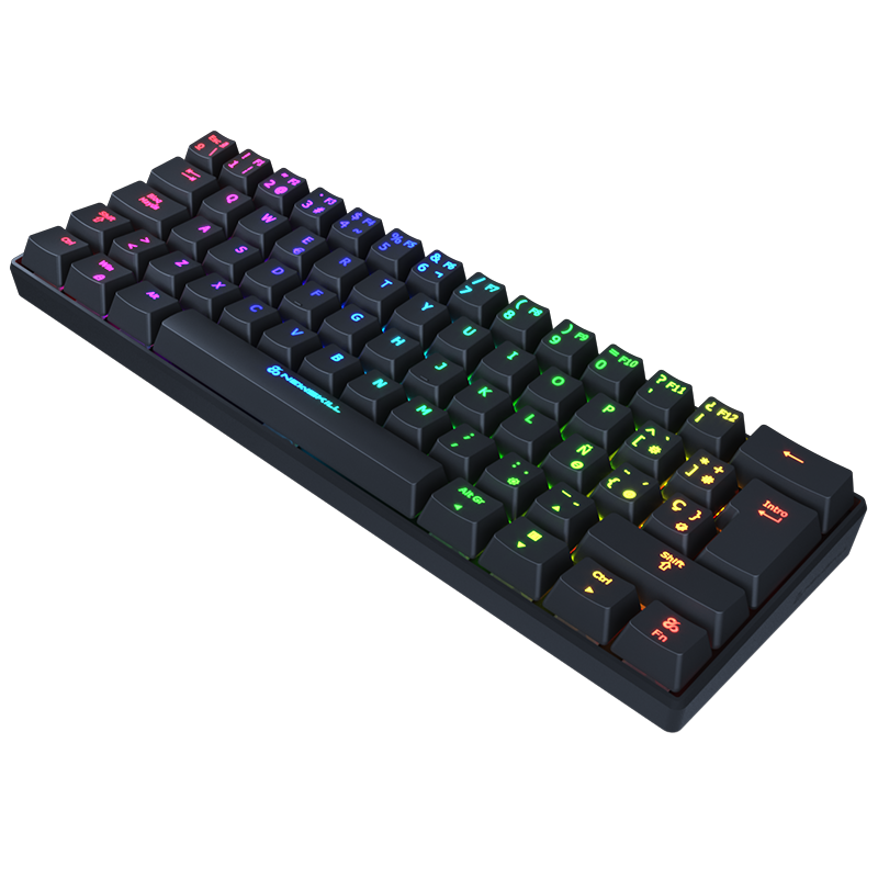 Newskill Pyros Negro | Teclado Mecánico Inalámbrico Gaming 60% Tipo de switch: Rojo - Reacondicionado
