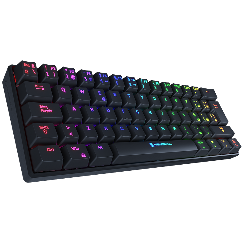 Newskill Pyros Negro | Teclado Mecánico Inalámbrico Gaming 60% Tipo de switch: Rojo - Reacondicionado