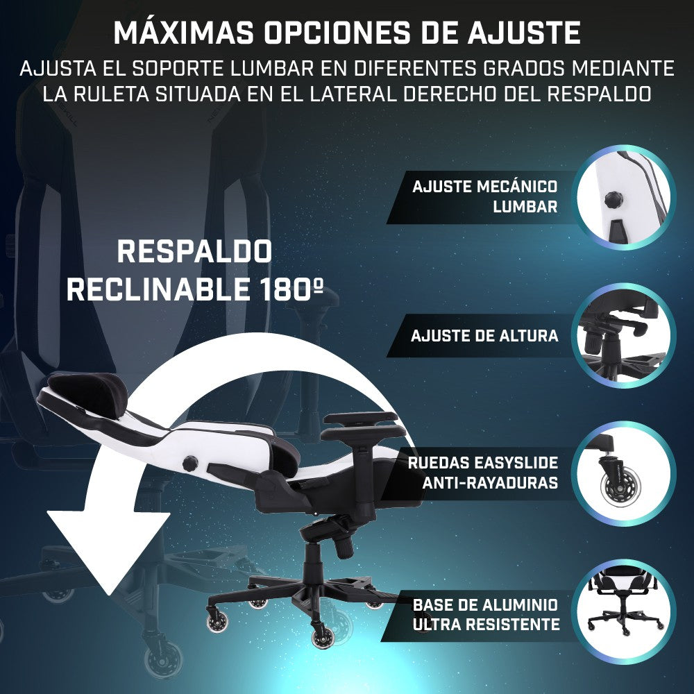 Banshee Silla Gaming Color: Blanco - Reacondicionado