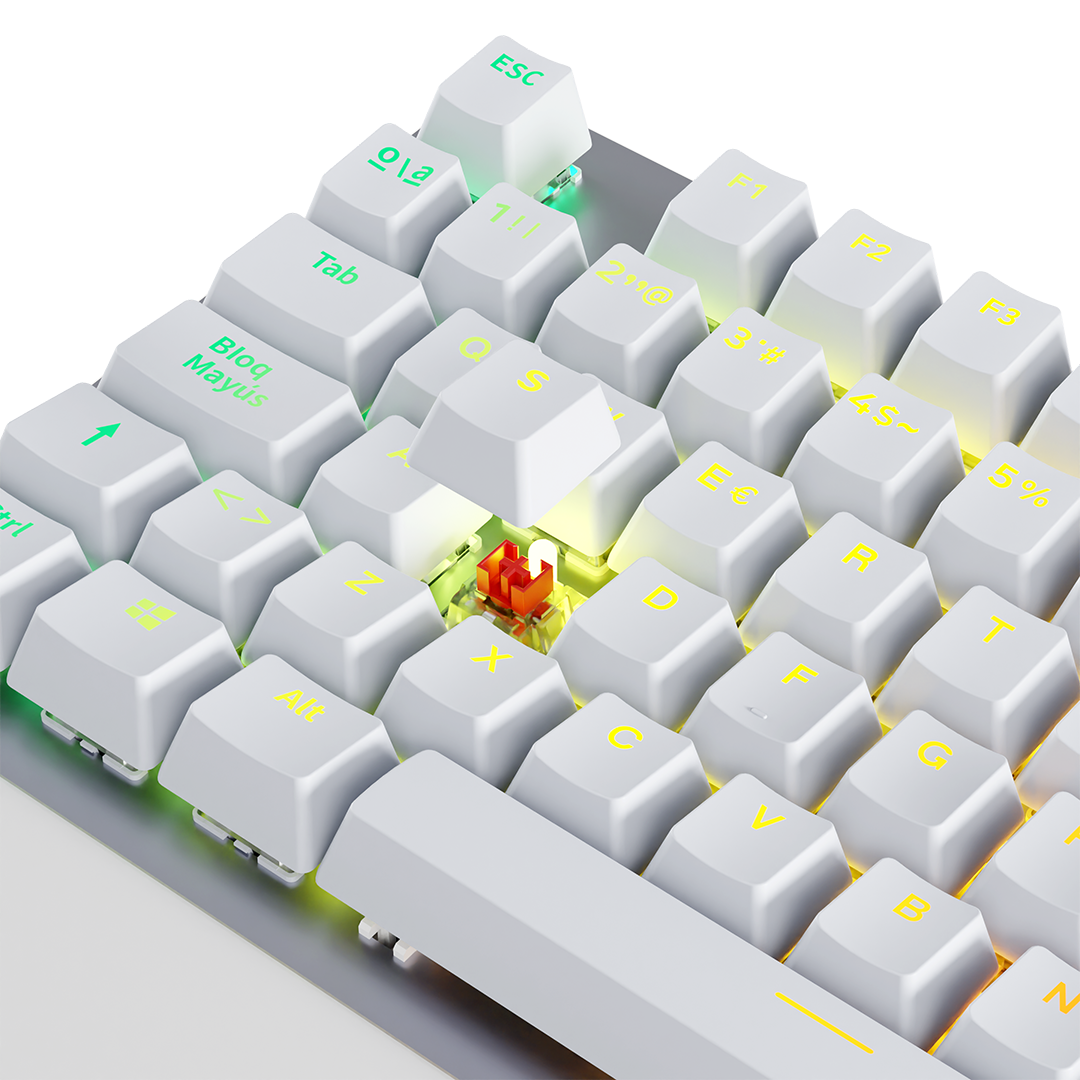 Newskill Serike V2 Blanco | Switch Red Hotswap | Teclado Mecánico Gaming - Reacondicionado