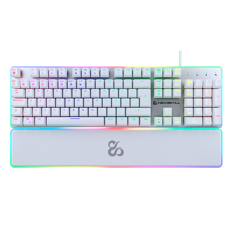 Newskill Gungnyr Pro Ivory | Switch Red | Teclado Optomecánico Gaming - Reacondicionado