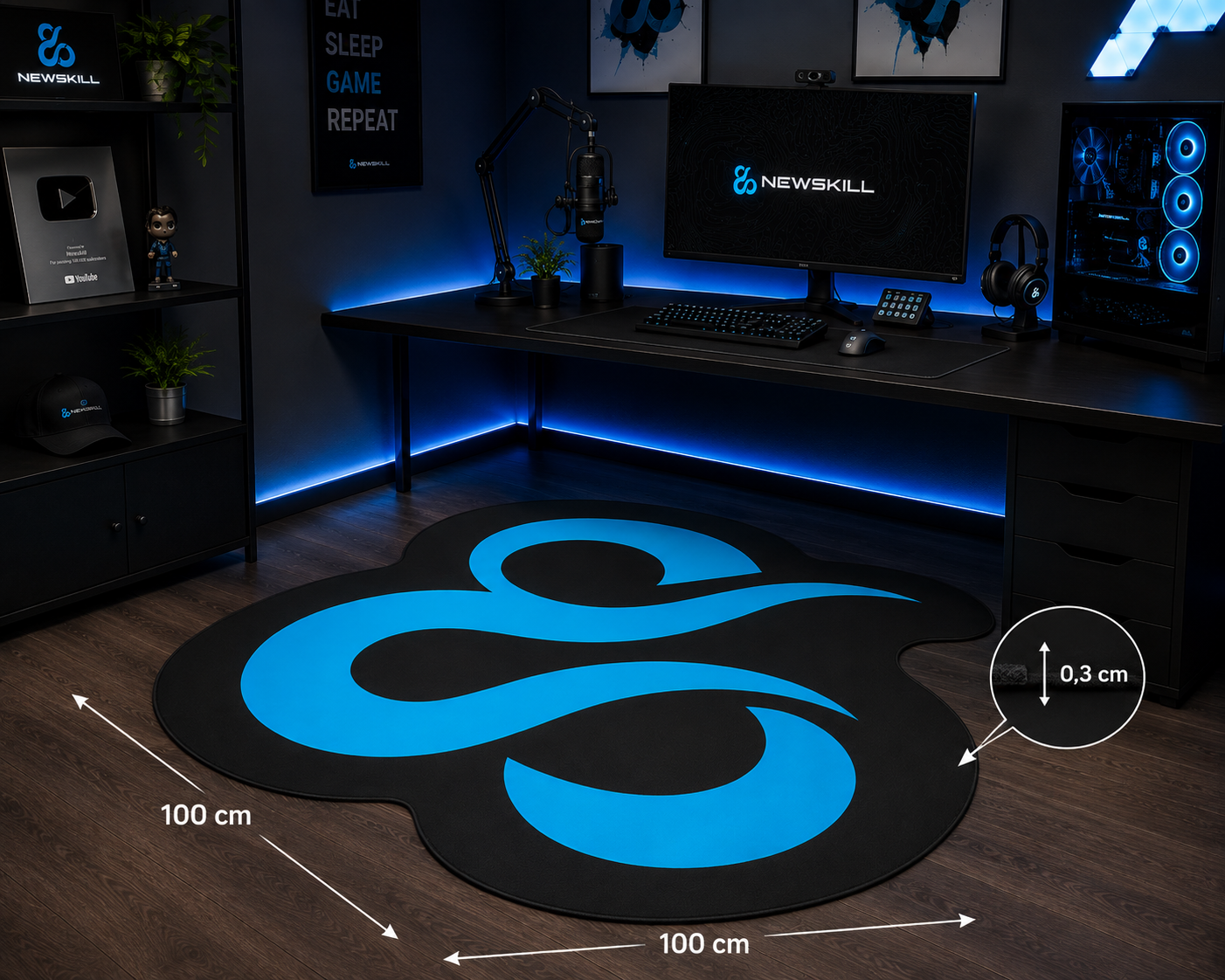 Newskill Floorpad Tappeto per Sedia da Gioco