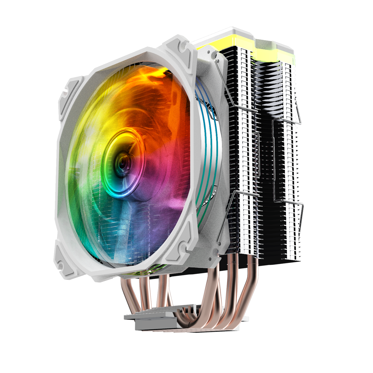 Nfortec CENTAURUS X Ventilador CPU 4 pipes 120mm A-RGB PWM Blanco - Reacondicionado