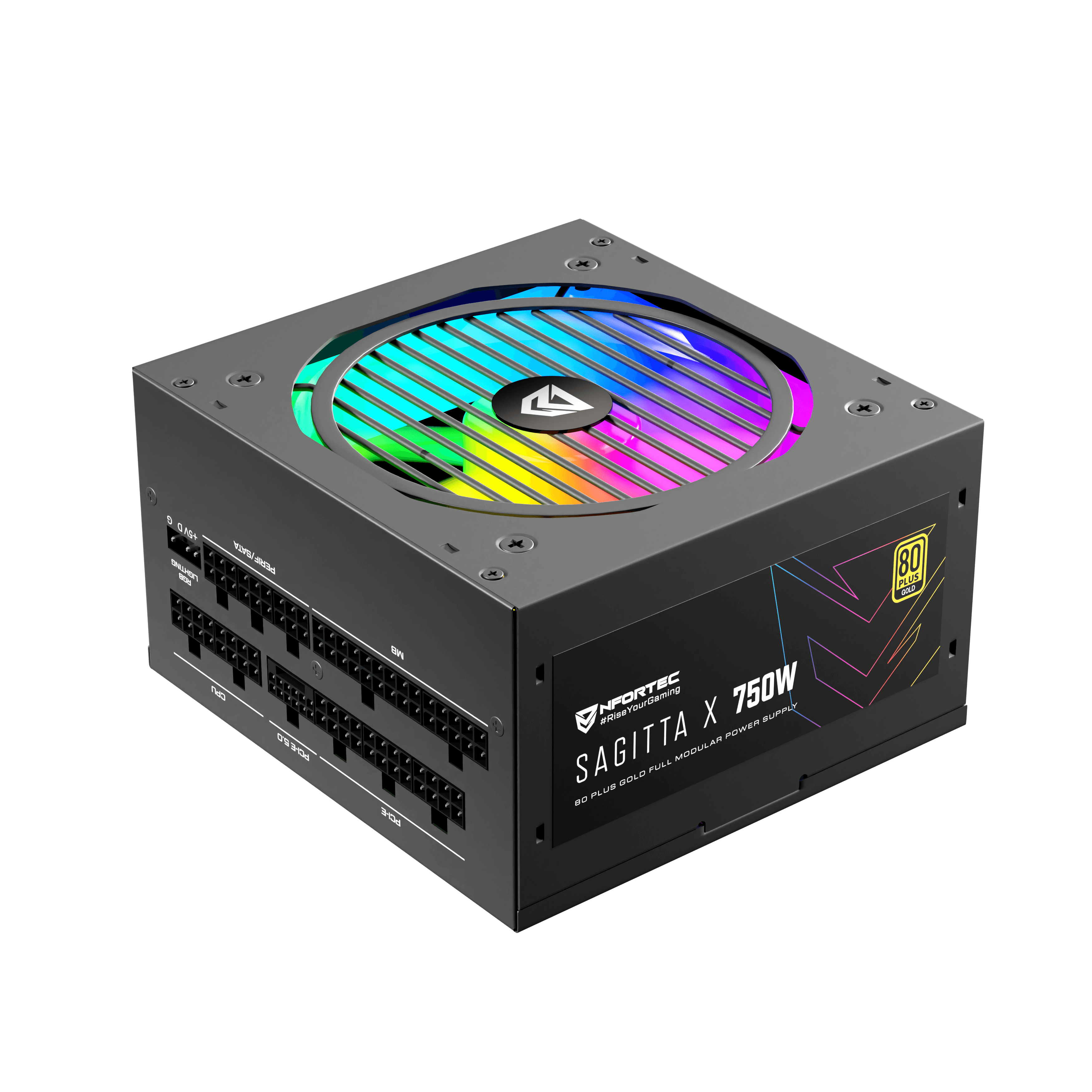 Nfortec Sagitta X 750W PCIE 5.0 80 Plus Gold Full Modular A-RGB - Reacondicionado