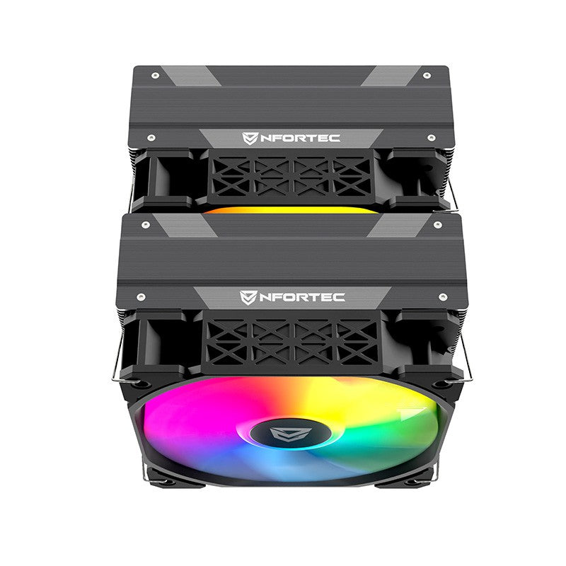 Nfortec Sculptor X Doble Torre 6 Pipes 2x120mm A-RGB PWM Negro - Reacondicionado