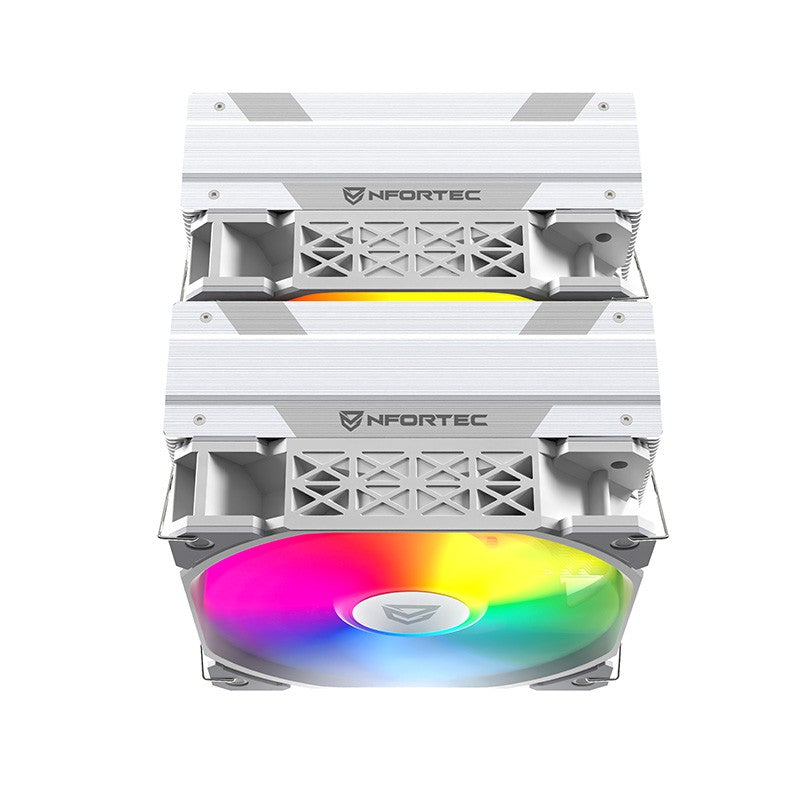 Nfortec Sculptor X Doble Torre 6 Pipes 2x120mm A-RGB PWM Blanco - Reacondicionado