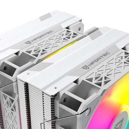 Nfortec Sculptor X Doble Torre 6 Pipes 2x120mm A-RGB PWM Blanco - Reacondicionado