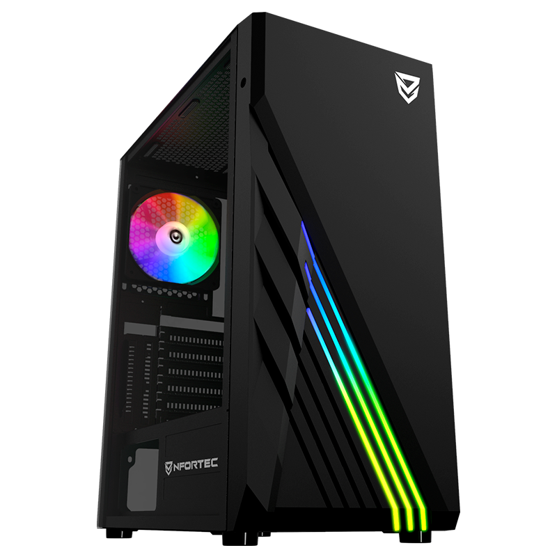 Nfortec Zetus Black Torre Gaming ARGB - Reacondicionado