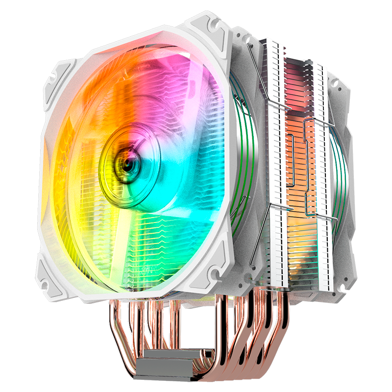 Nfortec SCULPTOR Ventilador CPU 6 pipes 120mm A-RGB PWM Blanco - Reacondicionado