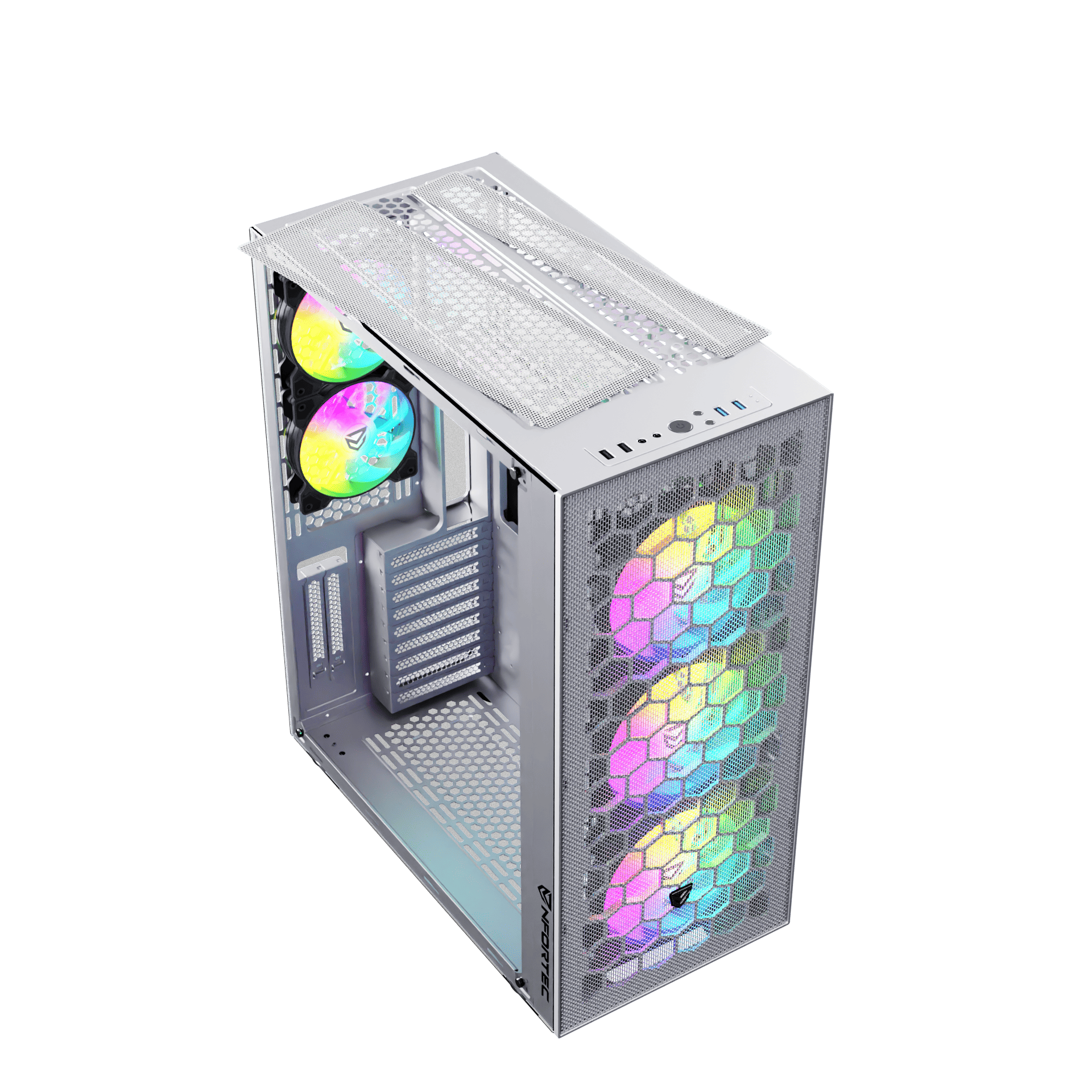 Nfortec Aqueronte White Torre Gaming ARGB - Reacondicionado