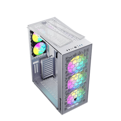 Nfortec Aqueronte White Torre Gaming ARGB - Reacondicionado