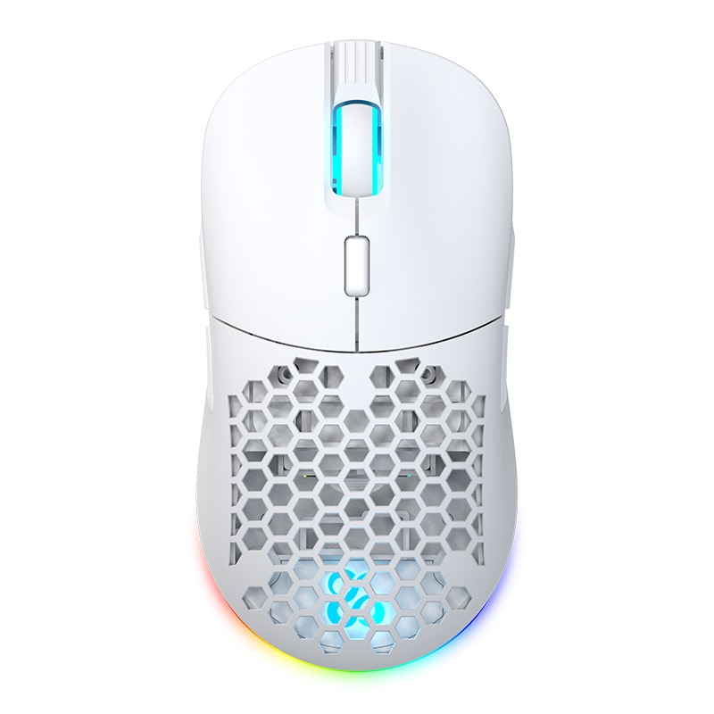 Newskill Arakne Elite Ivory Ratón RGB Profesional Gaming Wireless 16.000 DPI con Diseño Ambidiestro - Reacondicionado