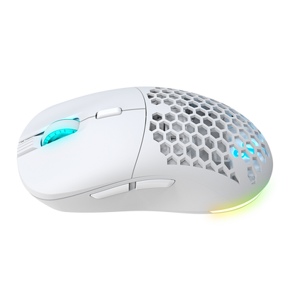 Newskill Arakne Elite Ivory Ratón RGB Profesional Gaming Wireless 16.000 DPI con Diseño Ambidiestro - Reacondicionado
