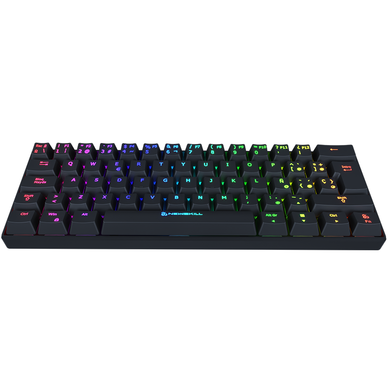 Newskill Pyros Negro | Teclado Mecánico Inalámbrico Gaming 60% Tipo de switch: Rojo - Reacondicionado