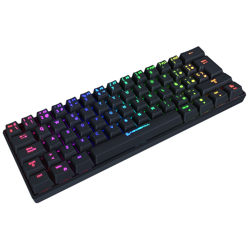 Newskill Pyros Negro | Teclado Mecánico Inalámbrico Gaming 60% Tipo de switch: Rojo - Reacondicionado