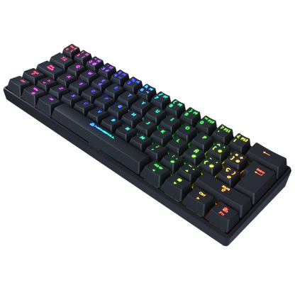 Newskill Pyros Negro | Teclado Mecánico Inalámbrico Gaming 60% Tipo de switch: Rojo - Reacondicionado