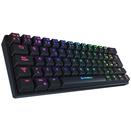 Newskill Pyros Negro | Teclado Mecánico Inalámbrico Gaming 60% Tipo de switch: Rojo - Reacondicionado
