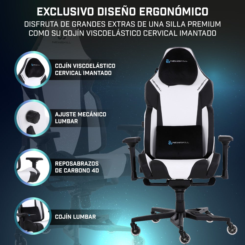 Banshee Silla Gaming Color: Blanco - Reacondicionado