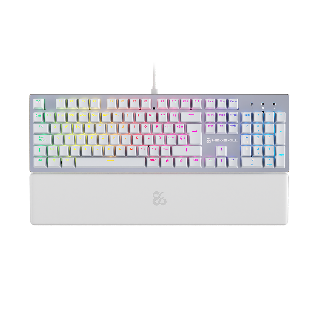 Newskill Serike V2 Blanco | Switch Red Hotswap | Teclado Mecánico Gaming - Reacondicionado