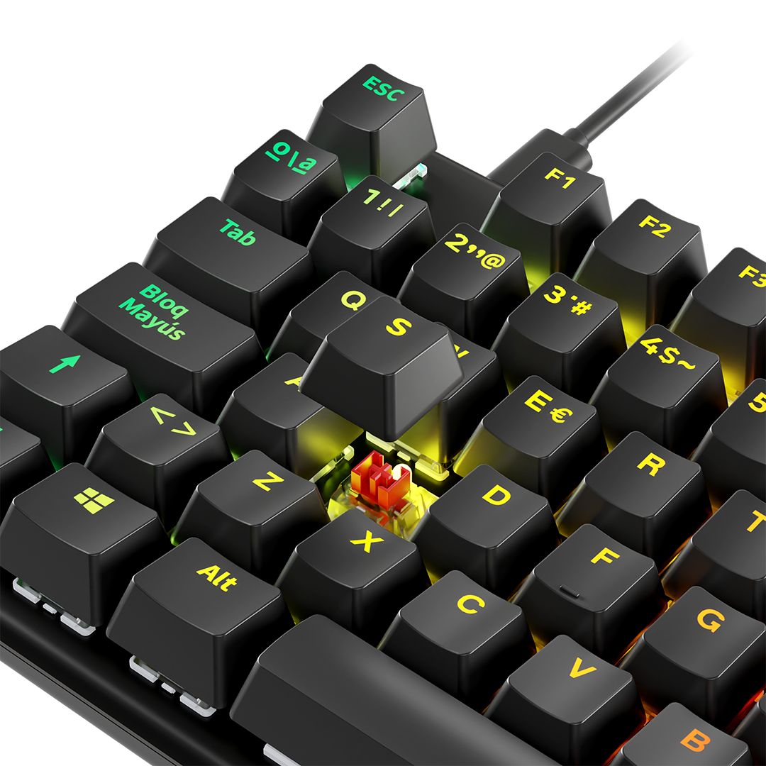Newskill Serike TKL V2 Negro | Switch Red Hotswap | Teclado Mecánico Gaming - Reacondicionado