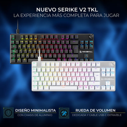 Newskill Serike TKL V2 Negro | Switch Red Hotswap | Teclado Mecánico Gaming - Reacondicionado
