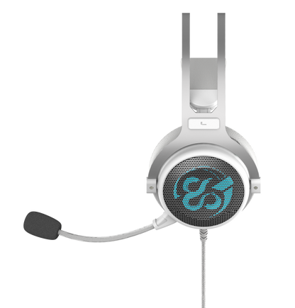 Auscultador para jogos Kimera V2 Ivory 7.1 RGB branco para PC/PS4/PS5 - Recondicionado