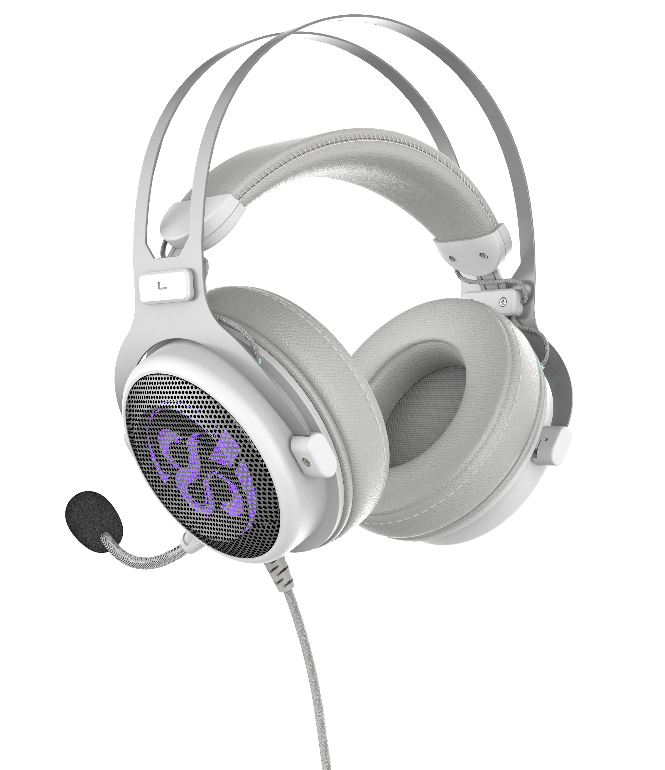 Auscultador para jogos Kimera V2 Ivory 7.1 RGB branco para PC/PS4/PS5 - Recondicionado