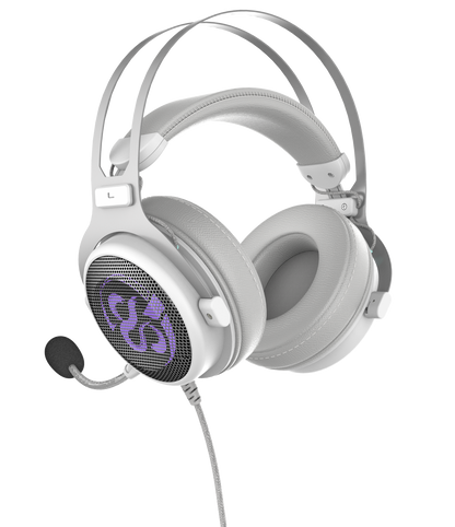 Auscultador para jogos Kimera V2 Ivory 7.1 RGB branco para PC/PS4/PS5 - Recondicionado