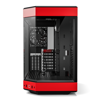 Hyte Caja PC Gaming Y60 Red, ATX, Cristal Panorámico 3 Piezas, 3 Ventiladores Incluidos, Color Rojo